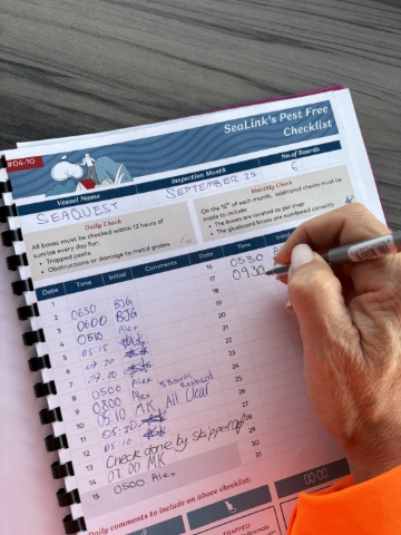 <h3><strong>Record checks</strong></h3><ul><li><p>Sign the book each day to confirm no pests caught.</p></li></ul><p></p>