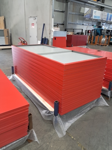 <p>Stack the doors in stacks of 22, no higher.</p>