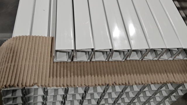 <p>With different sizes and notched channel, place a piece of cardboard under the ends of the smaller size or the notched part to prevent scratches on the channel below it.</p>