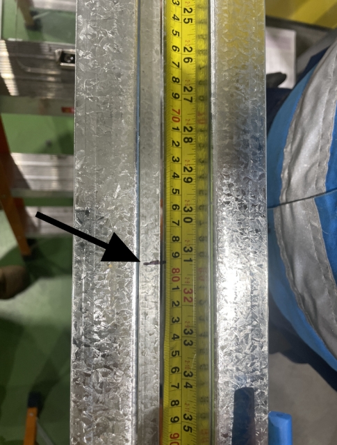 <p>The length of your track divided by 3 is where you will put your screws from each end.</p><p>For a 2540 door put a mark at 790 from the top and bottom.</p><p>Different size track will have a different number.</p>