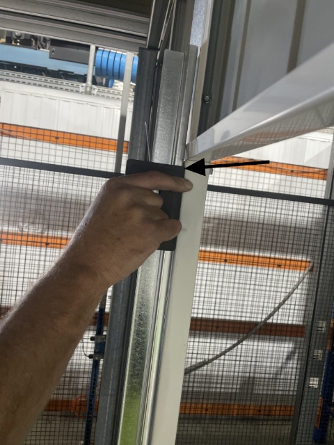 <p>Using spacer, place the spacer flush with the channel and place the track flush with the spacer.</p>