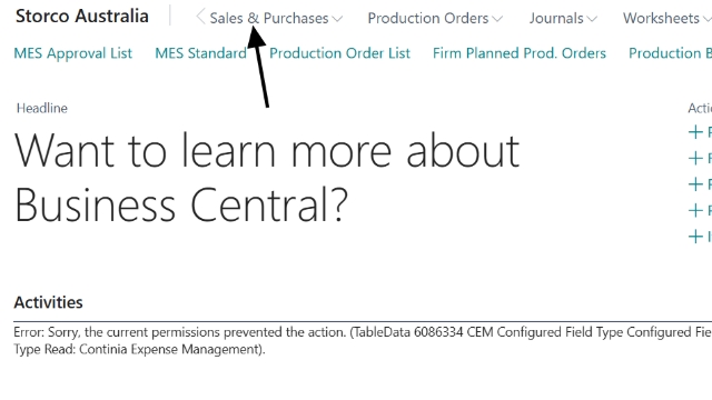 <p>Go to B.C and click on Sales & Purchases.</p>