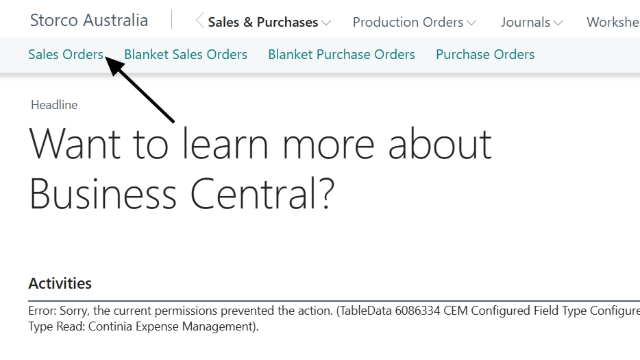 <p>Click on Sales Orders.</p>