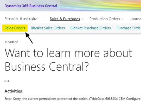<p>Click on sales orders.</p>