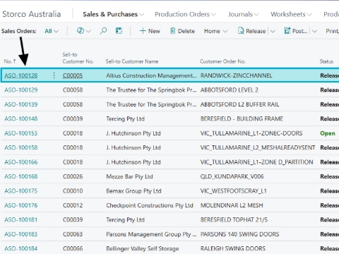 <p>Find your Sales order number.</p>