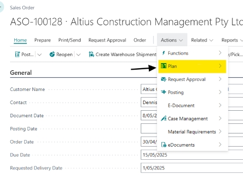 <p>A drop-down bar should appear.</p><p>Click on Plan.</p>