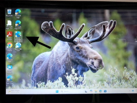 <p>Find Storco Business Cental on the screen.</p>