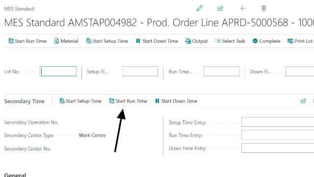 <p>Start Machine Time/Secondary Time.</p><p></p>