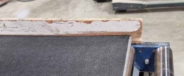 <p><span style="line-height: 1.4;">Slide carpeted board to Entry side and align to outer fence.</span></p>