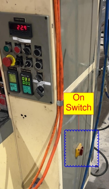 <p><span>Turn on machine.</span></p><p><span style="line-height: 1.4;">Red Isolator switch to “ON”</span></p>