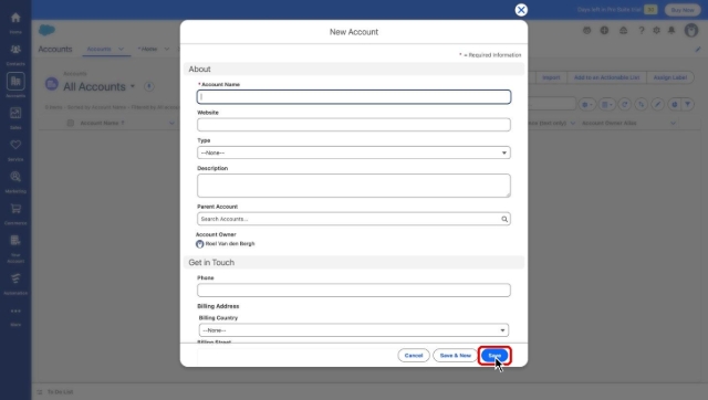 <p>Click Save to create the company. Use Save &amp; New if you want to add another company right away.</p><p></p><p></p>
