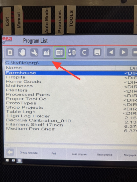 <p>In the program list select the farmhouse program </p>
