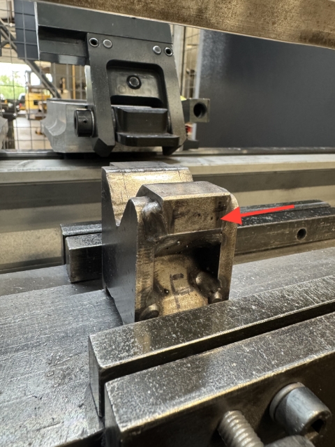<p>Grab the farmhouse special die and make sure it’s facing the correct orientation refer to the front markings on the die</p>