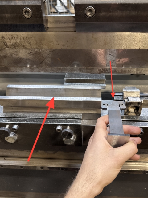 <p>Grab the 4 way die and place it with the number 3 slot up and space it about a brackets length away from the special die </p><p></p><p>Note: make sure on the 3 way die that the bracket isn’t going to hit the back clamp stop </p>