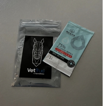 <ul><li>Before attaching the TailTab™ Sensor, use the wipe provided to clean the under-side of the tail where the sensor attaches</li></ul>