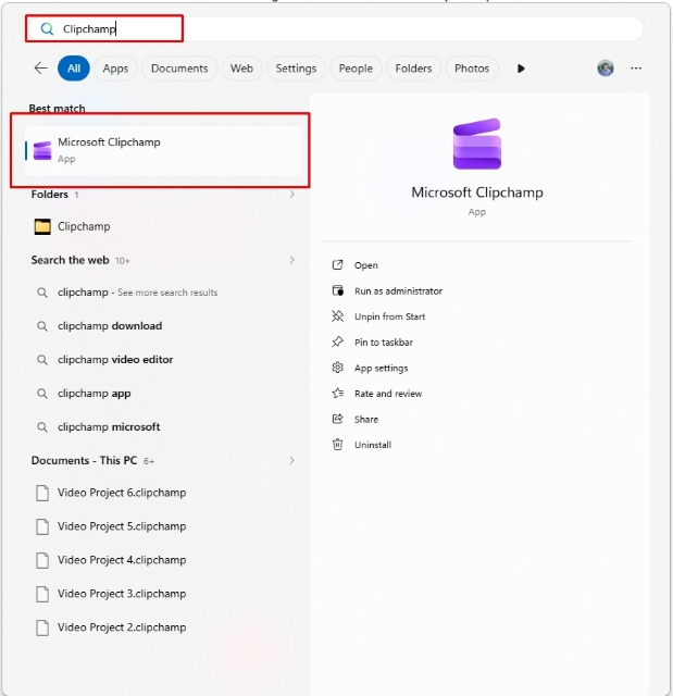 <p><span style="font-size: 24px; line-height: 1.4;"><strong>Step 1: Open Microsoft Clipchamp</strong></span></p><p></p><ol><li><p><span style="font-size: 16px; line-height: 1.4;">Press <strong>Windows Key</strong>.</span></p></li><li><p><span style="font-size: 16px; line-height: 1.4;">Type <strong>Clipchamp</strong>.</span></p></li><li><p><span style="font-size: 16px; line-height: 1.4;">Press <strong>Enter</strong> to open the application.</span></p></li></ol><p><span style="font-size: 14px; line-height: 1.4;"><strong>Before you begin, ensure:</strong></span></p><ul><li><p><span style="font-size: 14px; line-height: 1.4;">A microphone is connected and working.</span></p></li><li><p><span style="font-size: 14px; line-height: 1.4;">Any applications or files you want to record are already open.</span></p></li></ul><p></p>