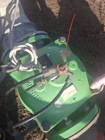 <p>check valve is open</p><p>&nbsp;should be pointing at open</p>