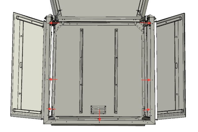 <p>Diagram for bolt holes to use on the canopy.</p>