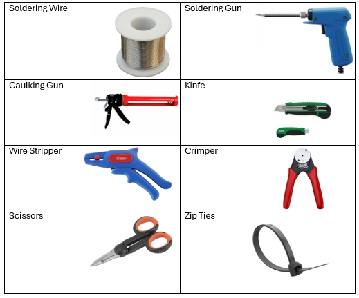 <p>Tools List</p>