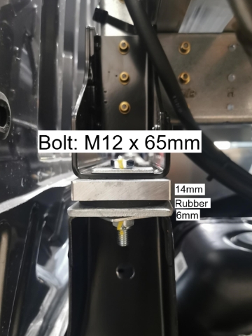 <p>Ranger SC Front.</p><p>Distance from the front of the chassis: 28.9mm</p><p>Hole's position on the crossmember: Most outside hole.</p>