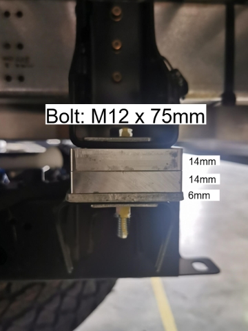 <p>Ranger SC Back</p><p>Distance from the front of the chassis: 2198.9mm</p><p>Hole's position on the crossmember: Most outside hole.</p>