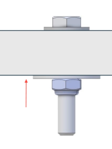 <p>To fit the drawer to the floor, use an M8 x 40mm hex head bolt with an M8 flat head washer on top and below with an M8 nyloc nut to tighten.</p>