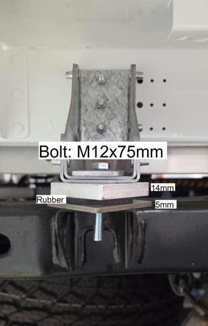 <p>Ranger DC Back</p><p>Distance from the front of the chassis: 919.9mm</p><p>Hole's position on the crossmember: First hole from outside</p>