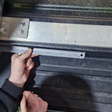 <p>Ensure the drawer is placed in the right position.</p><ul><li><p>From the drawer side is 300mm</p></li><li><p>Line the drawer side and the corner of the step up</p></li><li><p>Measure 300mm from the corner of the step and make the mark.</p></li></ul><p></p>