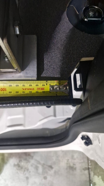 <p>Measure the carcass to be 50mm from the side of the door.</p>