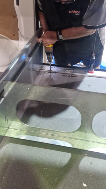<p>Drill with an 8.5mm drill bit before putting bolt in.</p>