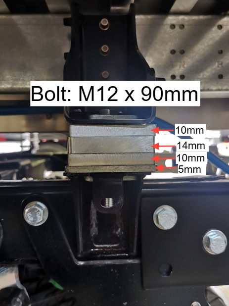 <p>D-MAX/BT50 EC Back</p><p>Distance to the front of the chassis: 1579.2mm</p><p>Bolt Hole: Second From The Outside</p>