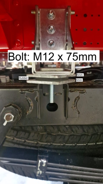 <p>Triton DC Middle</p><p>Distance to the front of chassis: 950.9mm</p><p>Bolt hole: 2nd hole from outside.</p>