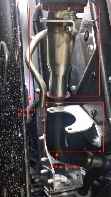 <p>Brackets attached to the box.</p>