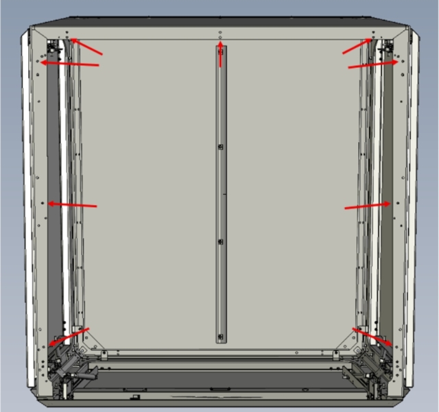 <p>Bolt Location for mounting the canopy to the fitting kit.</p>