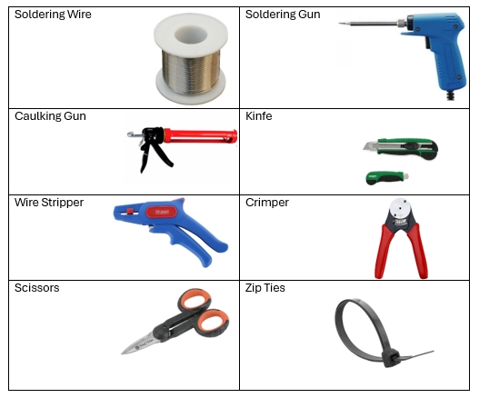 <p>Tools List</p>