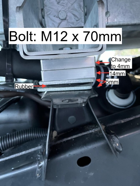 <p>Triton/Navara SC Second from front</p><p>Distance to the front of the chassis: 511.9mm</p><p>Bolt Hole: 3rd hole from Outside</p>