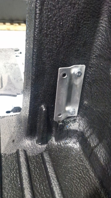 <p>Fit the bracket to where the tie down point was.</p>