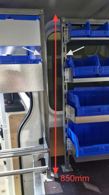<p>Both rails are 850mm long.</p>