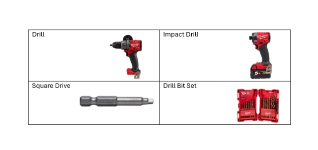 <p>Tools List</p>