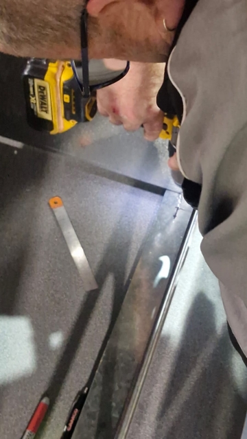 <p>Using a 4mm drill bit, drill a pilot hole.</p><p>Then, using an 8.5mm drill bit drill the hole out.</p>