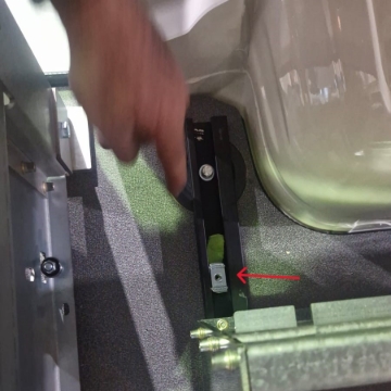 <p>Slide the channel nut underneath to where the hole has been drilled.</p>