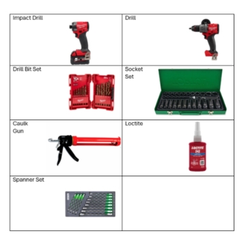 <p>Tools List</p>