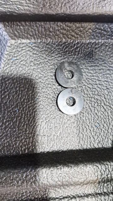 <p>Ensure these spacers are kept when taking the tie-down points off as these will need to be used when fitting the brackets.</p>