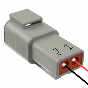 <p>The red wire goes to 1 and the back wire goes to 2</p>