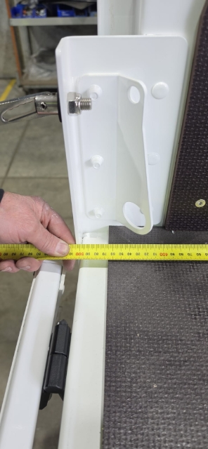 <p>Measure 500mm from the spot shown.</p>