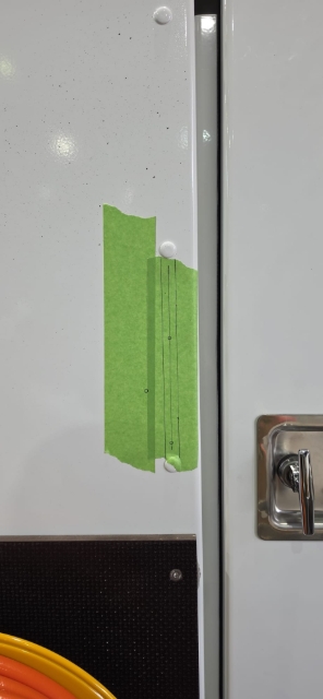 <p>Ensure that the holes are in line with the huck bolts.</p>