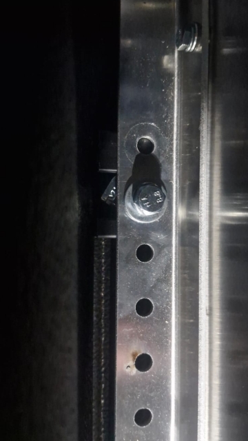<p>Fit the low-profile bar to the drawer unit with M8 x 35mm bolts, washers, and channel nuts. Ensure the bar is aligned with the specific hole indicated in the step above.</p>