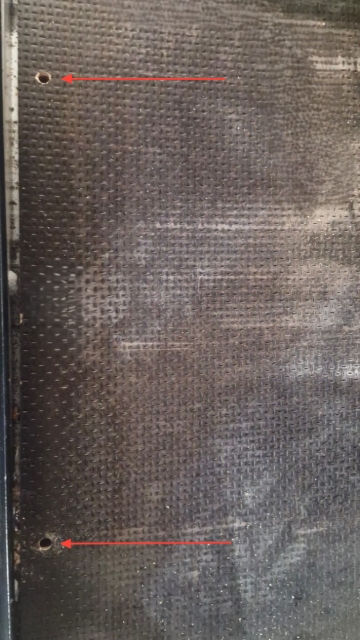 <p>Drilled holes.</p>