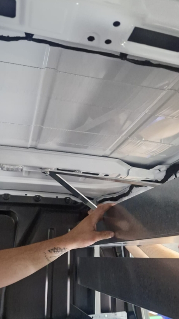 <p>Mount the straps to the roof</p>