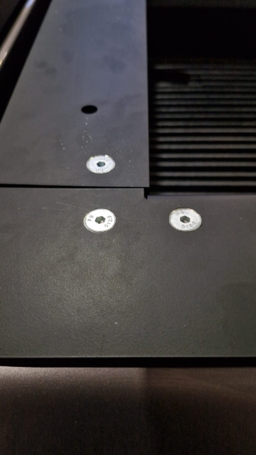 <p>Insert the M8 x 25mm CSK (Countersunk) screws into the corresponding countersunk holes on the fitting kit.</p>